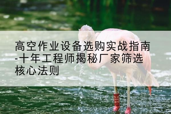 北湖剪叉式升降机厂家-高空作业设备选购实战指南-十年工程师揭秘厂家筛选核心法则